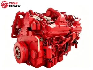 YiZhi Power Cummins QSK60 diesel engine side view showing precision components