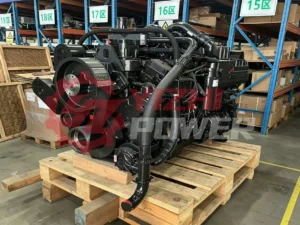 Fully assembled Cummins QST30 heavy duty diesel engine inside the warehouse, 100% inspected by YiZhi Power.