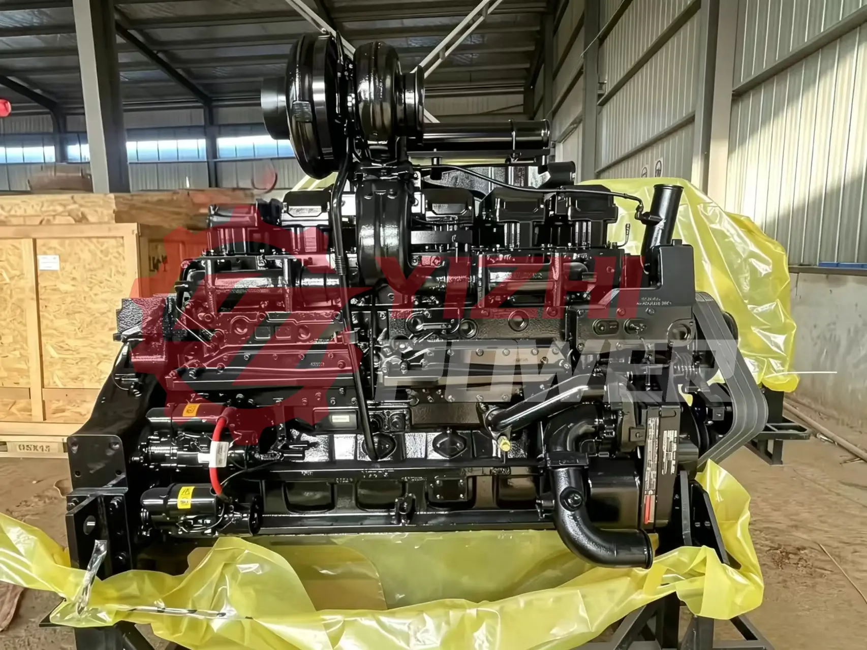 YiZhi Power Cummins QSK23 diesel engine angle view for industrial generator systems