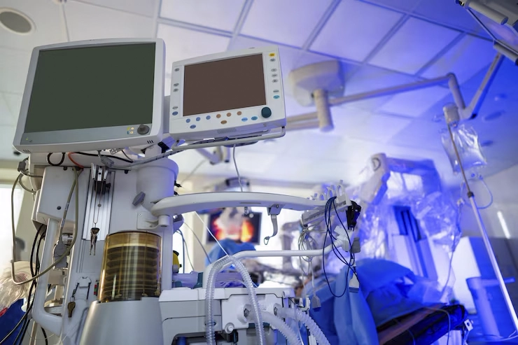 hospital emergency generator engines providing backup power for ICU and critical care equipment