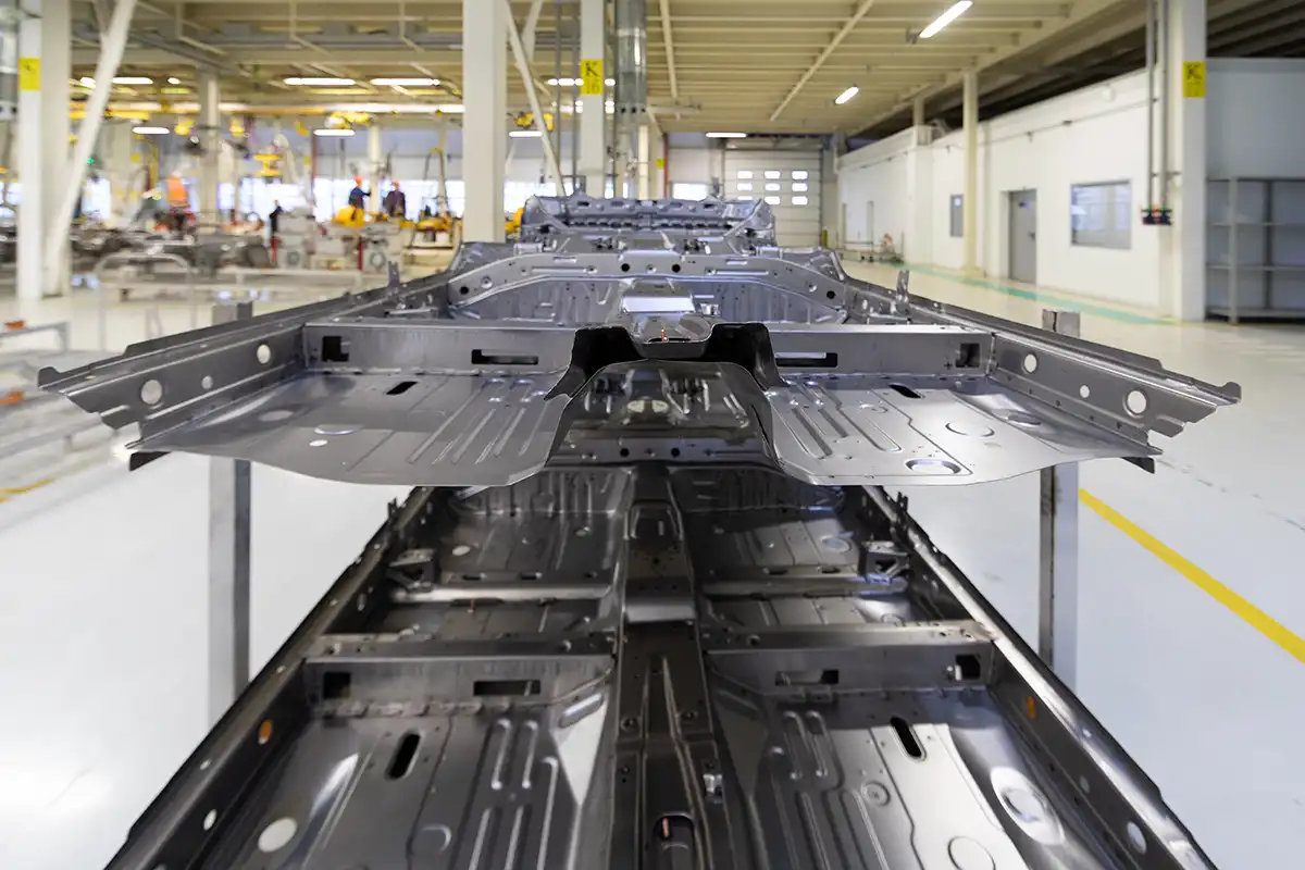 industrial generator engines supporting automotive manufacturing production line