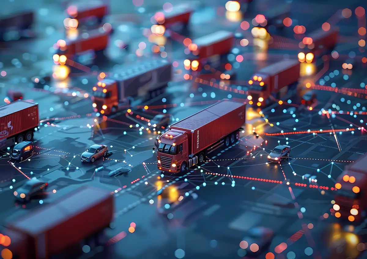 long haul truck engines supporting connected logistics and fleet network