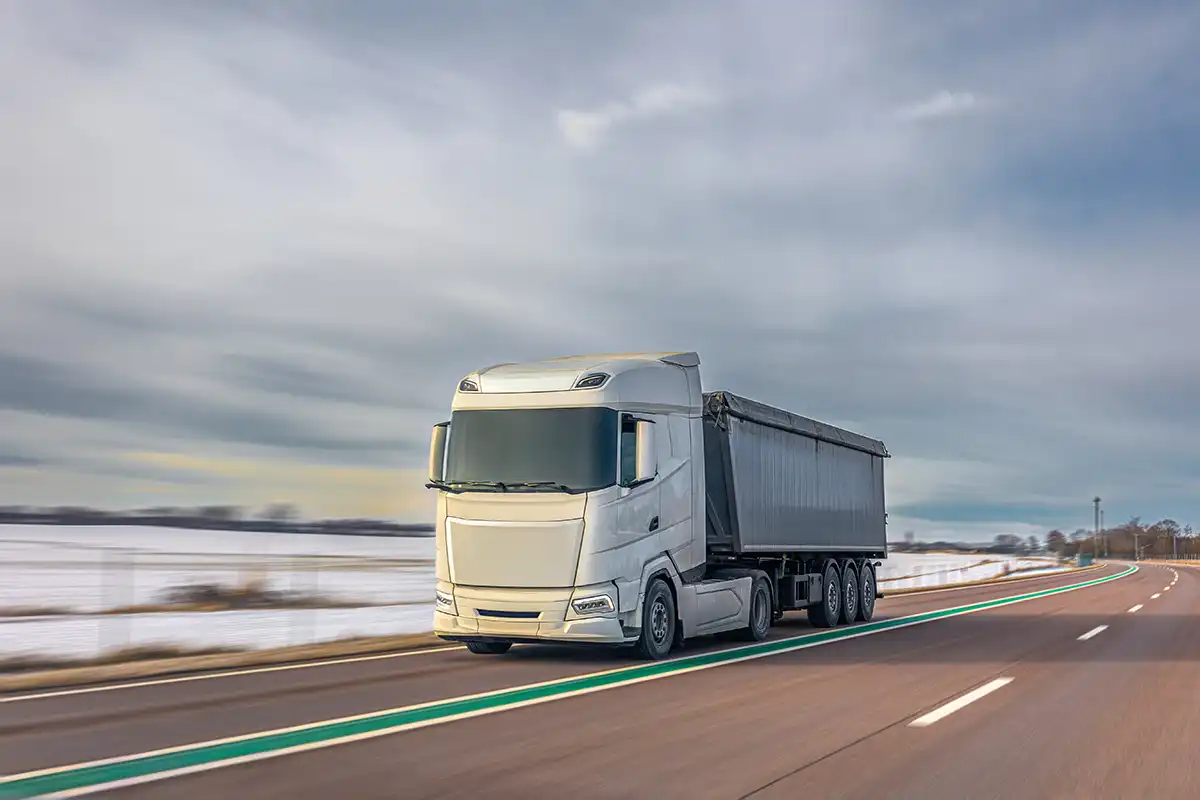 truck diesel engines powering long distance highway transport