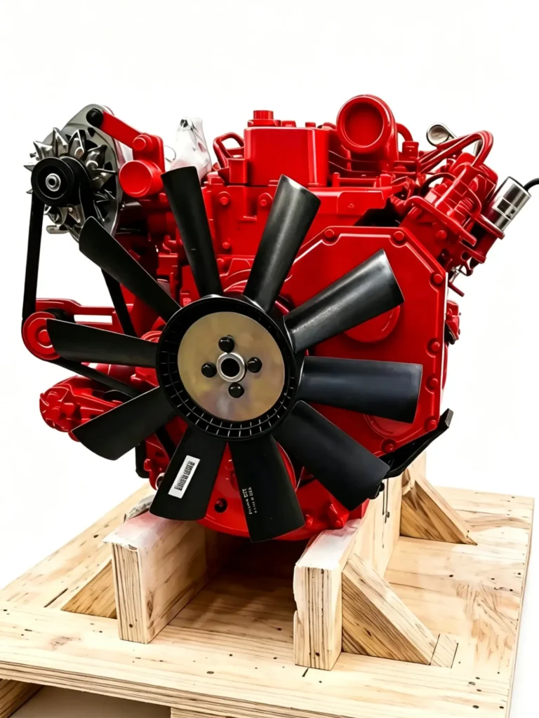 Side view of 4BT Cummins engine showing compact diesel structure1