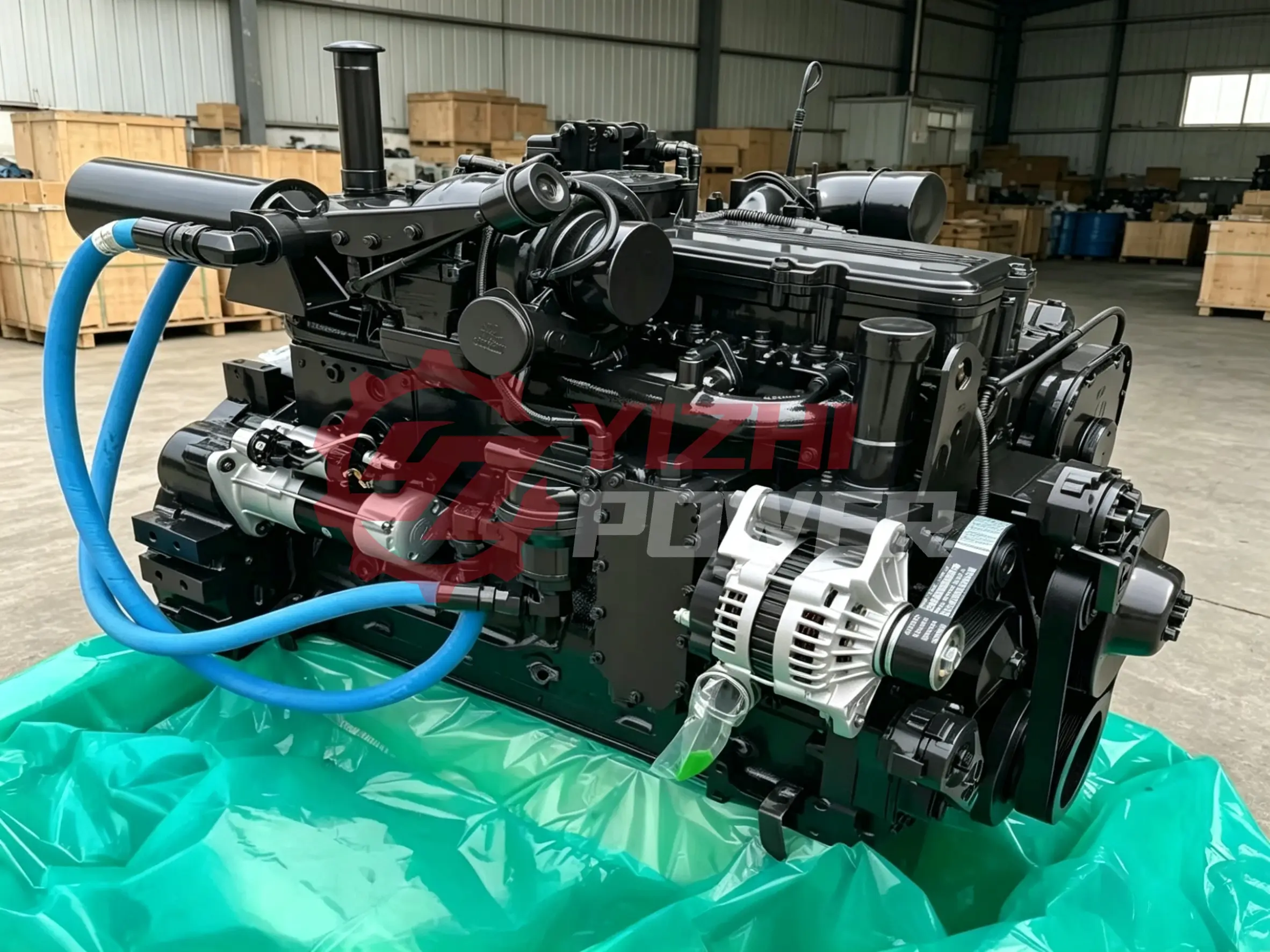 6D114-3 diesel engine assembly in warehouse ready for export shipment