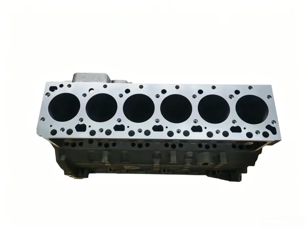 Cummins 6BT cylinder head top view showing valve layout and overall OEM design structure
