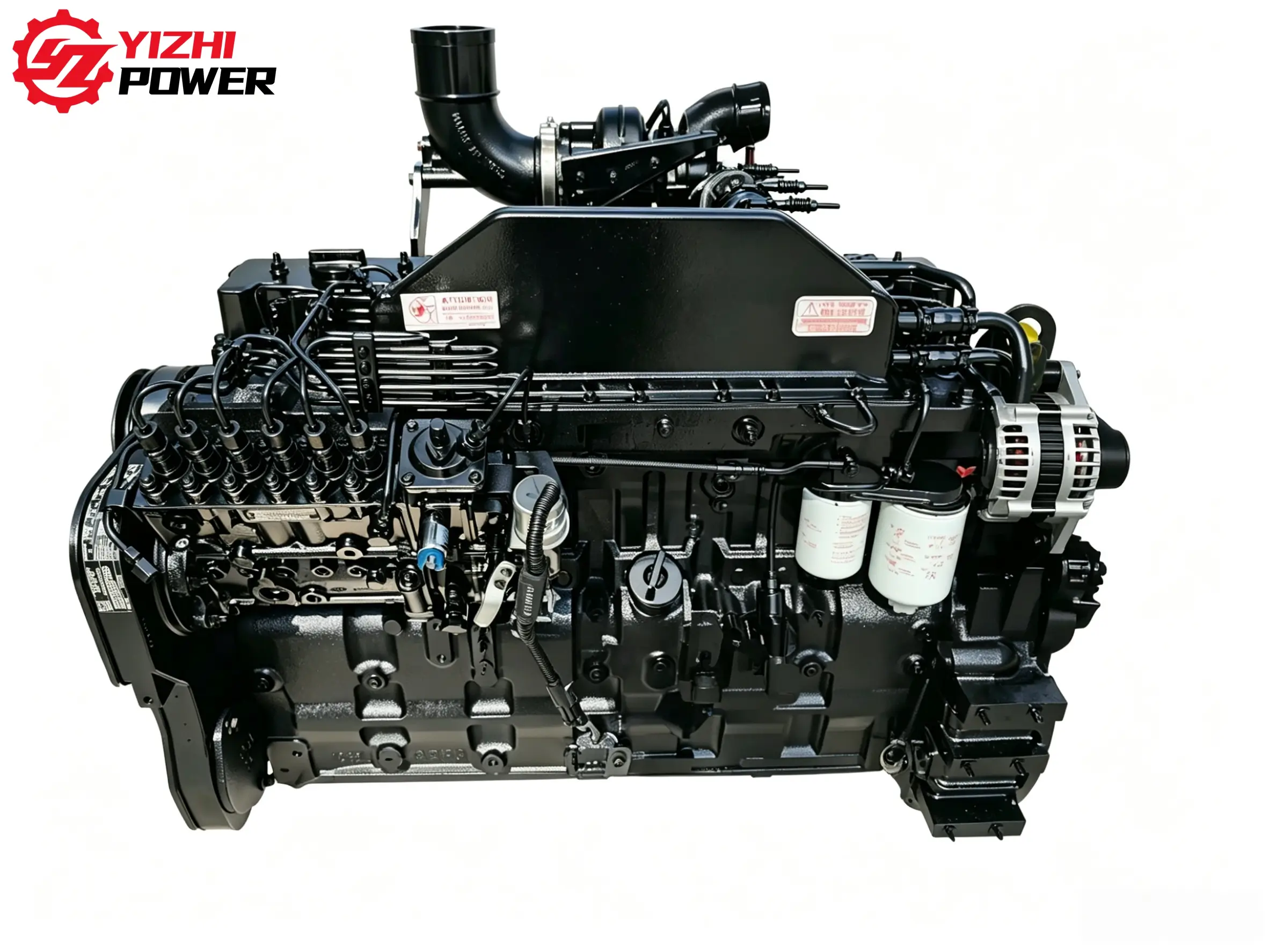 Brand new Cummins 6CT 8.3 diesel engine assembly with fuel injection pump and filters