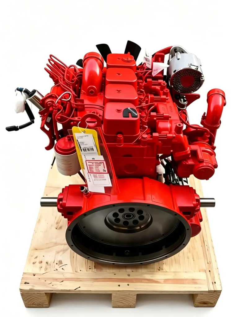 Side view of 4BT Cummins engine showing compact diesel structure2