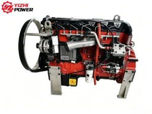 Cummins ISG engine assembly front view with complete fuel system and OEM components