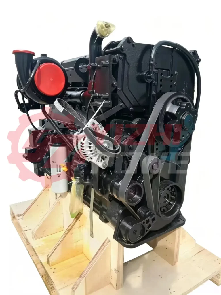 Front view of the X15 Cummins engine highlighting the single-cam design differences compared to the legacy ISX15 platform.