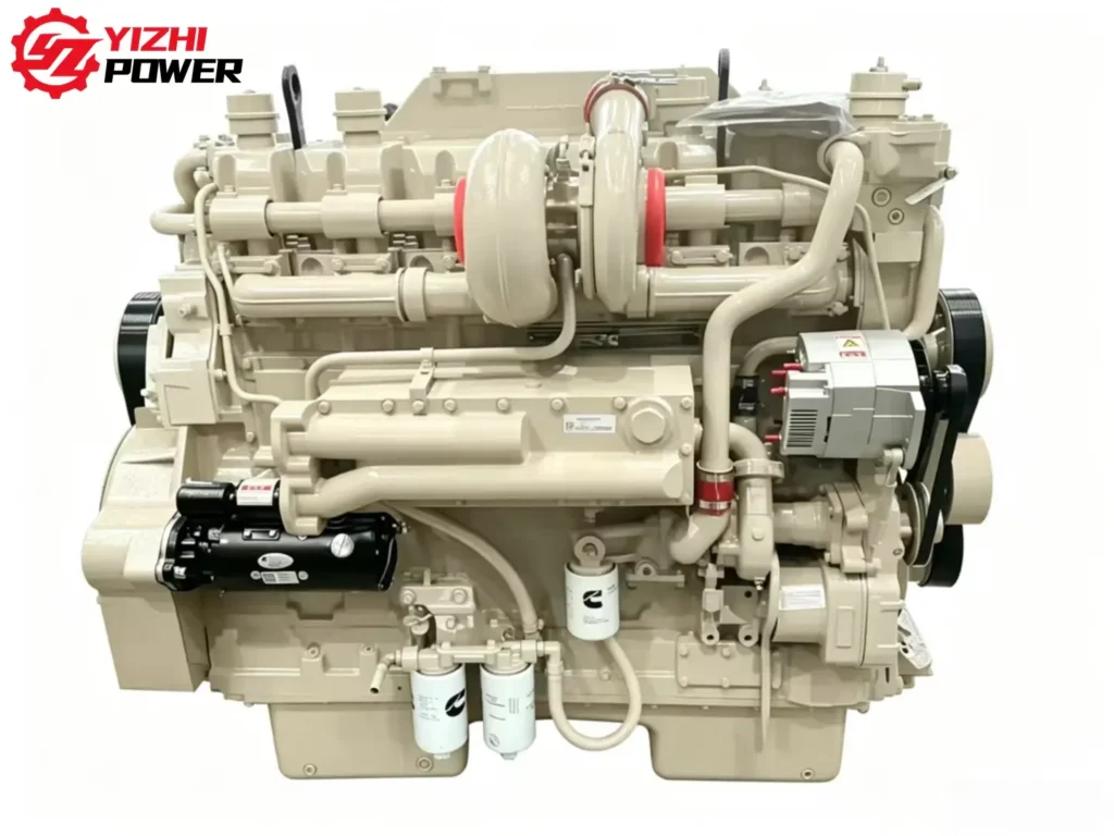 Brand new Cummins K19 engine assembly with turbocharger and heavy duty starter motor