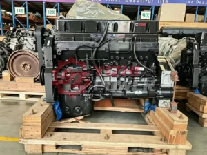 In stock Cummins M11 truck and excavator engine assembly on shipping pallet