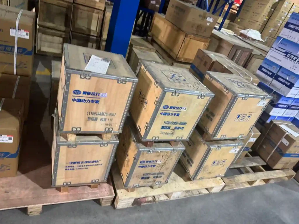 YZDL Power packing area for global export of FAW heavy-duty truck parts