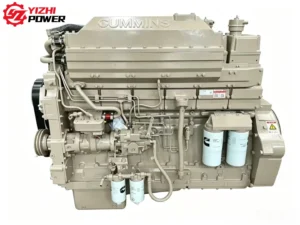 Genuine CCEC Cummins K19 diesel engine showing original valve cover and fuel filters