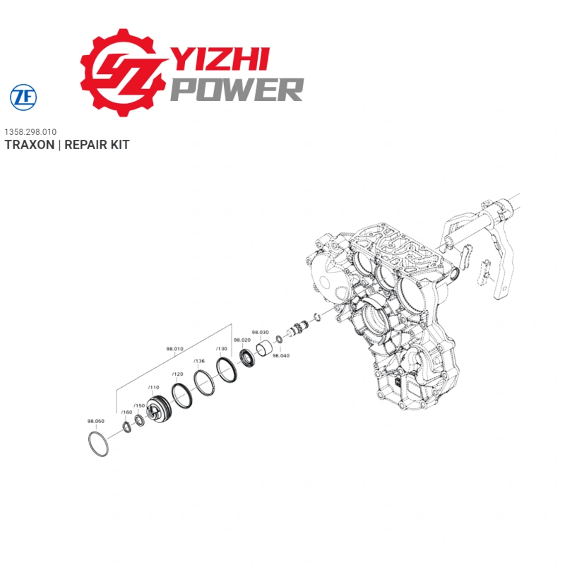ZF REPAIR KIT 1358.298.010 for commercial transmission overhaul. Genuine seals