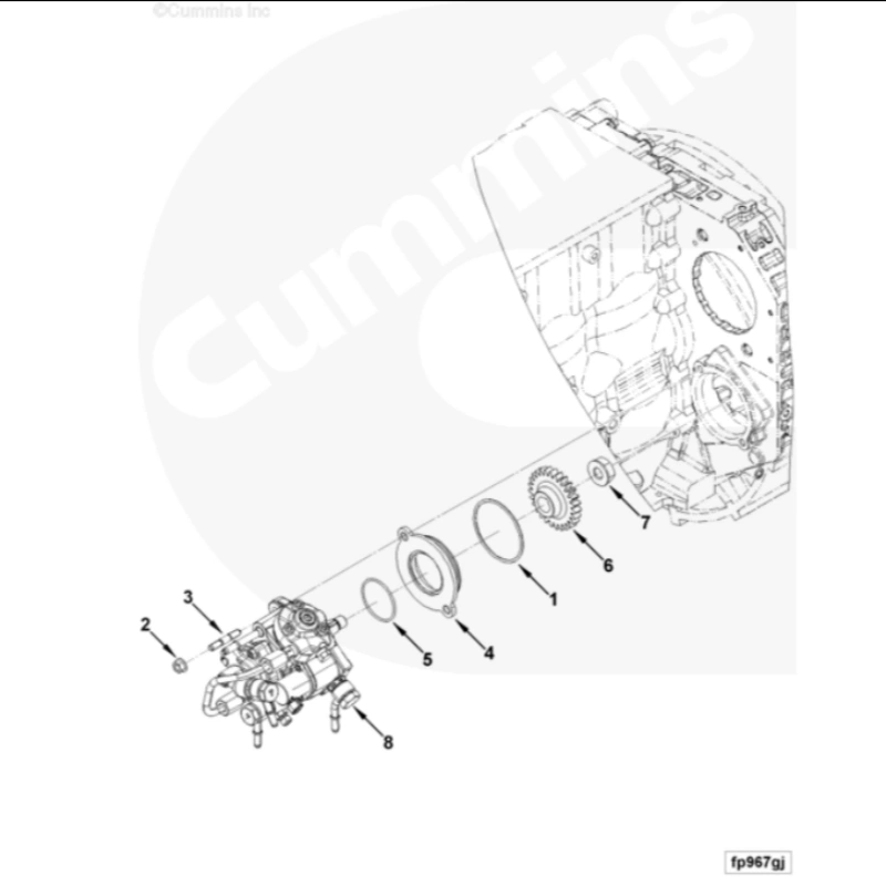 Cummins ISF3.8 Fuel Pump 5318651 Parts Breakdown