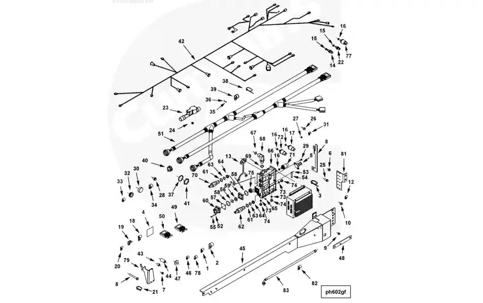 Cummins K60 Electronic Control Module 2871202 exploded view with related components