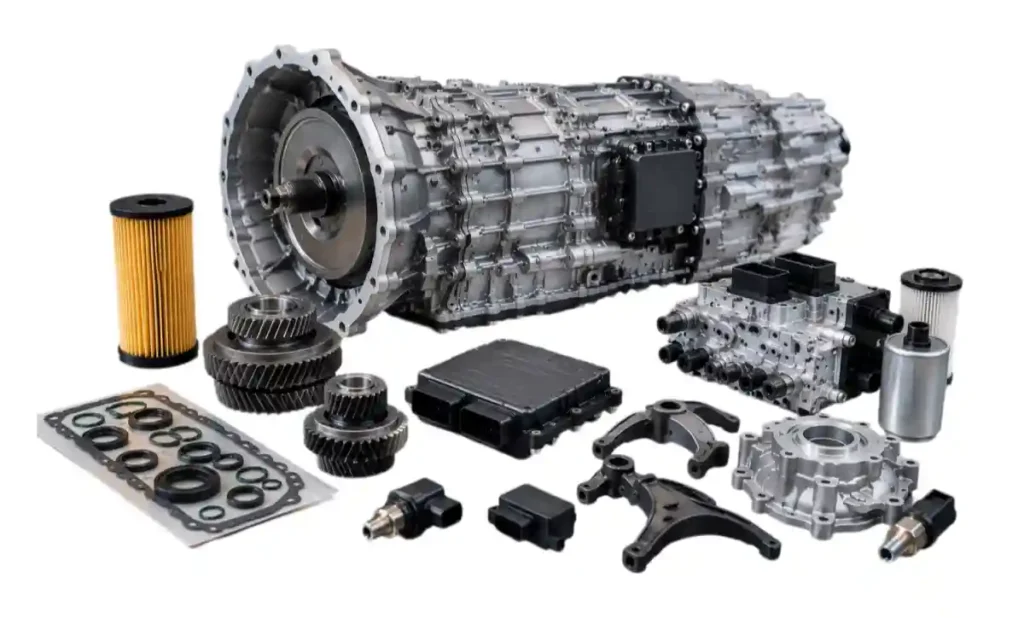 ZF transmission repair parts overview with gearbox components