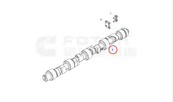 Cummins ISF2.5 5712832 Camshaft exploded view