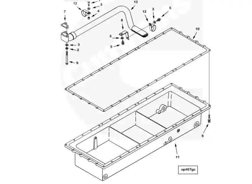 Cummins K19 Oil Pan 3410241 engine assembly