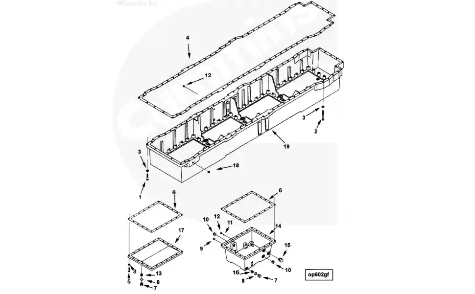 Cummins K50 Oil Pan 3087562 engine assembly