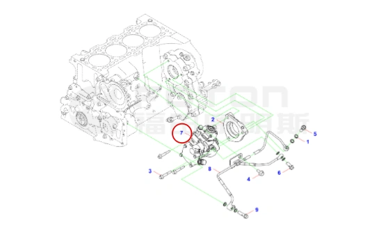 Exploded view of Cummins ISF2.5 Fuel Pump 5628088 - YIZHI POWER